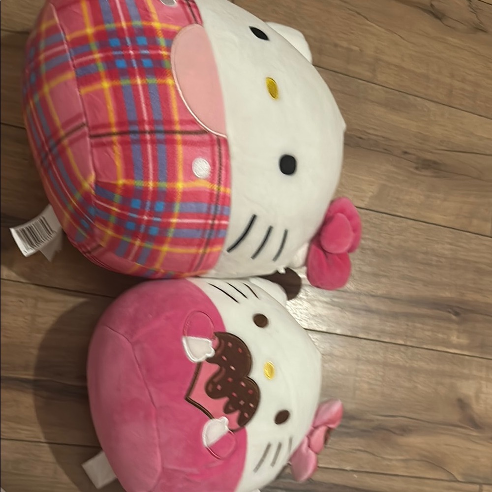Hello Kitty Plush Pillows - Pink and White
